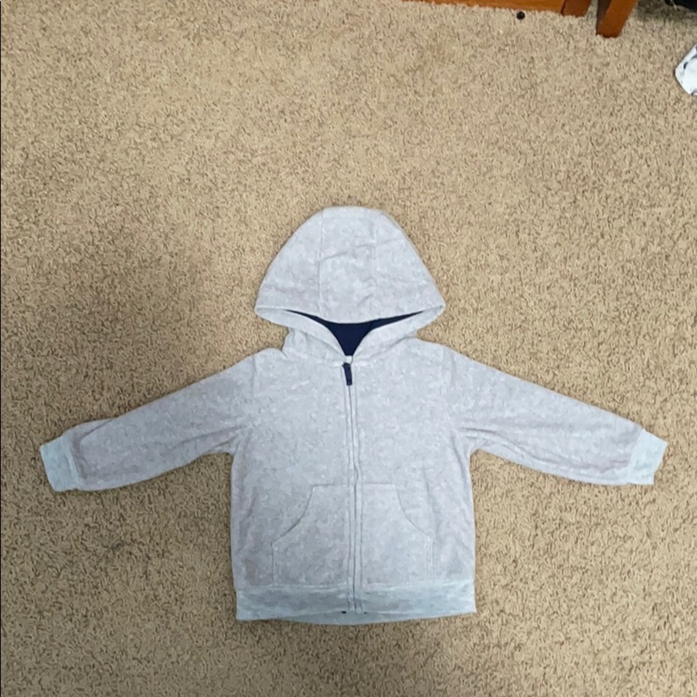 Toddler all over fleece zip up hoodie